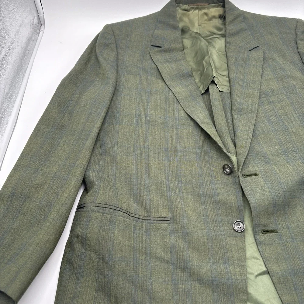 VTG Kingsridge Custom Fabric Campbells Southern California Blazer Mens 42R Green